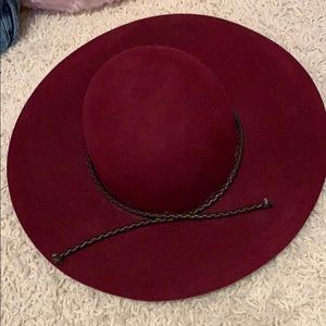 Burgundy Forever 21 Wool Hat